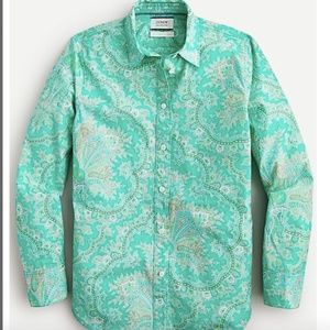 J. Crew COLLECTION Slim-fit crisp cotton poplin shirt in Ratti® pendant paisley